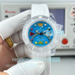 ER Factory Swiss Replica Rolex Phantomlab Submariner Blue Fruit Dial Transparent Case Watch 